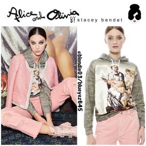 Alice + Olivia “Barron” Madonna and Child print hoodie M